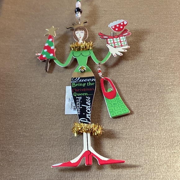 Christmas Queen 9” Metal “DIVA” Ornament #13261 NEW WITH TAGS - Picture 4 of 7